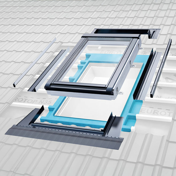 Vervangingspakket VELUX UK06 134x118 kant-en-klaar - Hout vochtbestendig