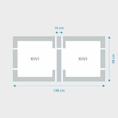 Fakro 2-in-1 set koppelgootstukken 94x98