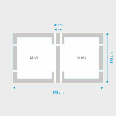 Fakro 2-in-1 set koppelgootstukken 94x118