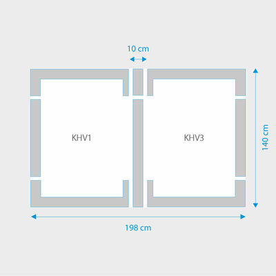 Fakro 2-in-1 set koppelgootstukken 94x140