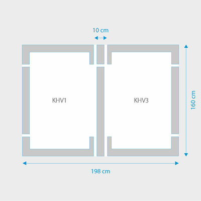 Fakro 2-in-1 set koppelgootstukken 94x160