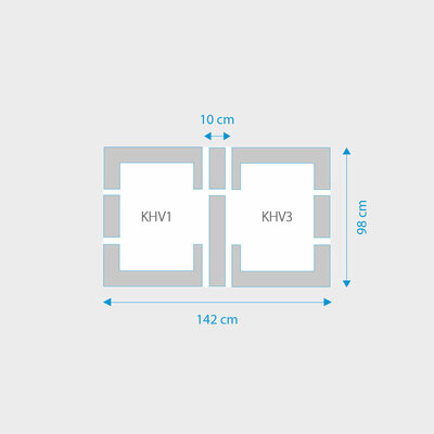 Fakro 2-in-1 set koppelgootstukken 66x98