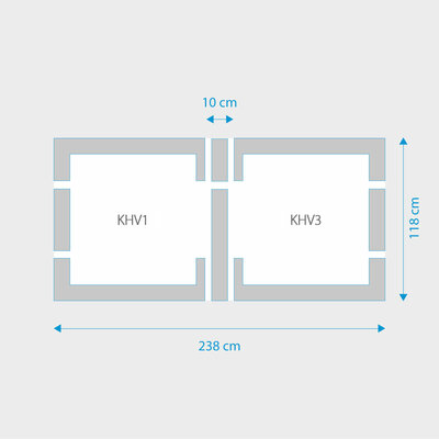 Fakro 2-in-1 set koppelgootstukken 114x118