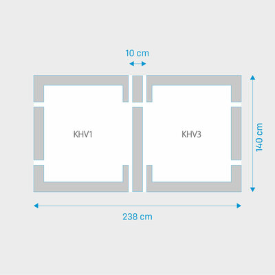 Fakro 2-in-1 set koppelgootstukken 114x140