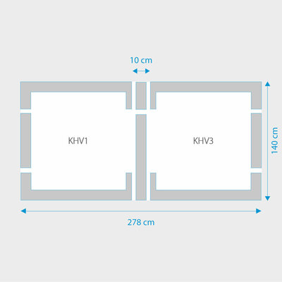 Fakro 2-in-1 set koppelgootstukken 134x140