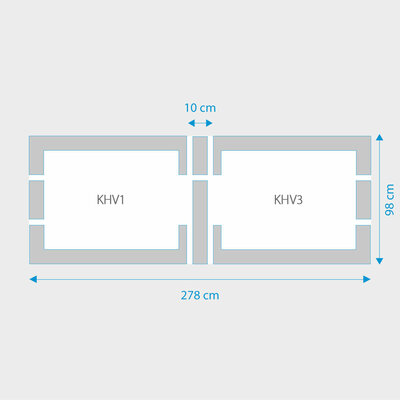 Fakro 2-in-1 set koppelgootstukken 134x98