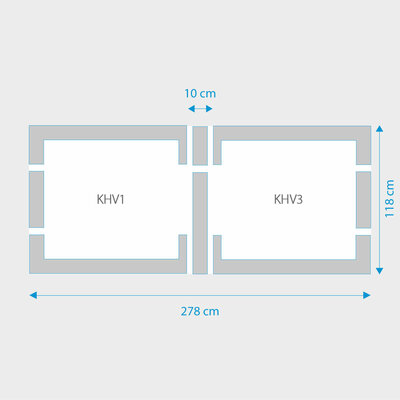 Fakro 2-in-1 set koppelgootstukken 134x118