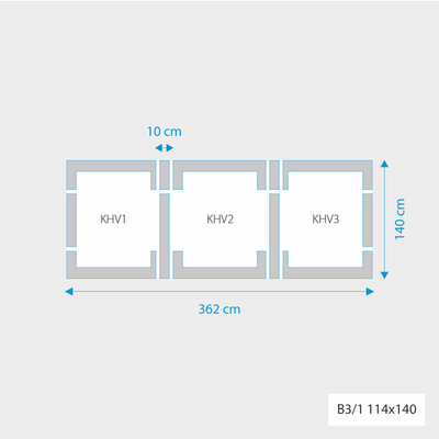 Fakro 3-in-1 set koppelgootstukken 114x140