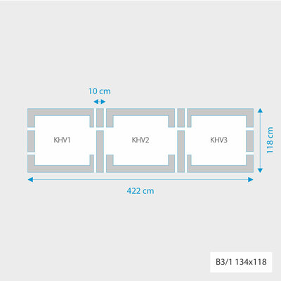Fakro 3-in-1 set koppelgootstukken 134x118