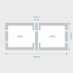 Fakro 2-in-1 set koppelgootstukken 134x118 Fakro 2-in-1 set koppelgootstukken 134x118