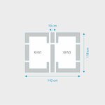 Fakro 2-in-1 set koppelgootstukken 66x118 Fakro 2-in-1 set koppelgootstukken 66x118