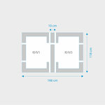 Fakro 2-in-1 set koppelgootstukken 78x118 Fakro 2-in-1 set koppelgootstukken 78x118