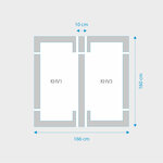 Fakro 2-in-1 set koppelgootstukken 78x160 Fakro 2-in-1 set koppelgootstukken 78x160